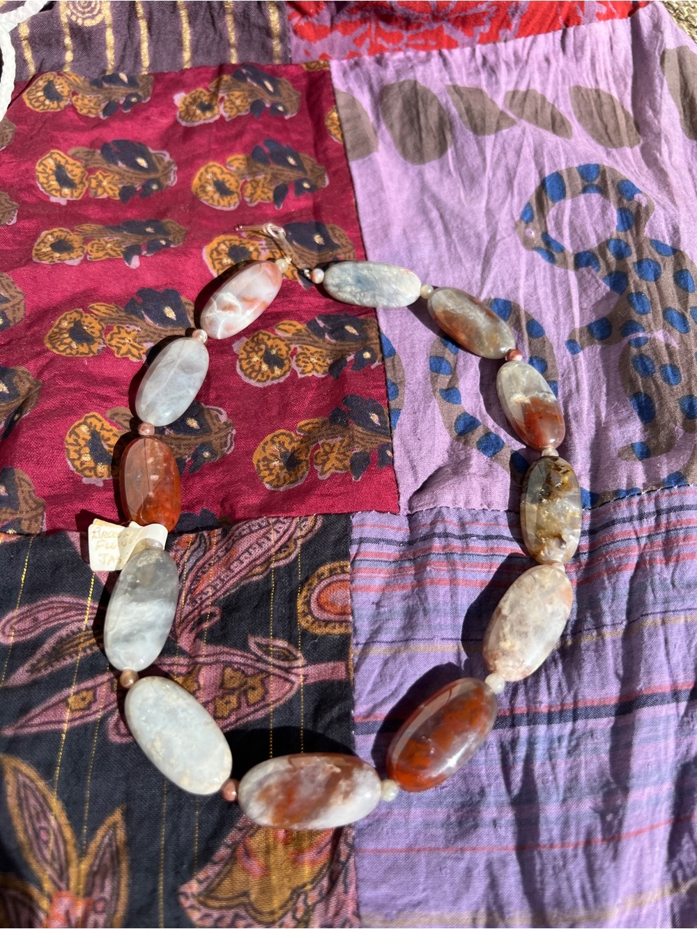 Brown Flower Agate Beads